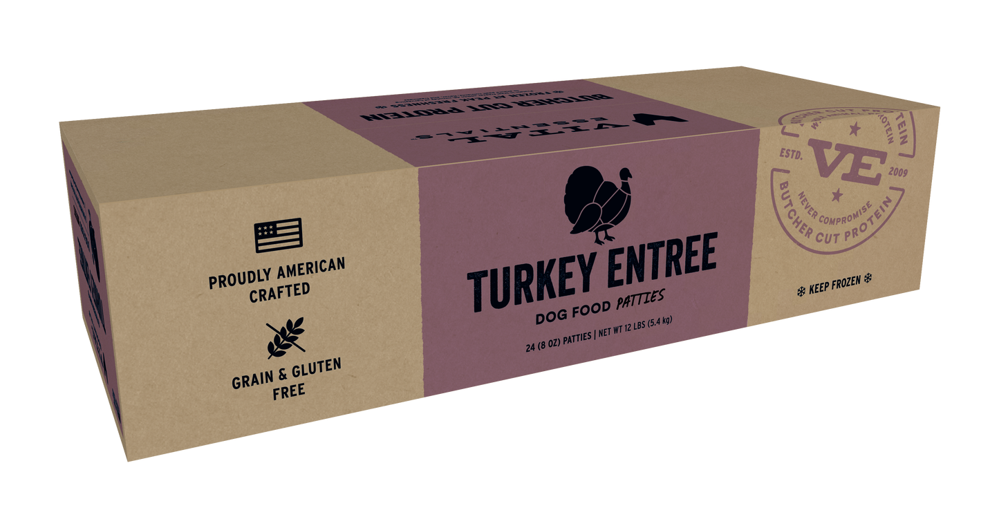 Frozen Turkey  Entree Dog Food Patties