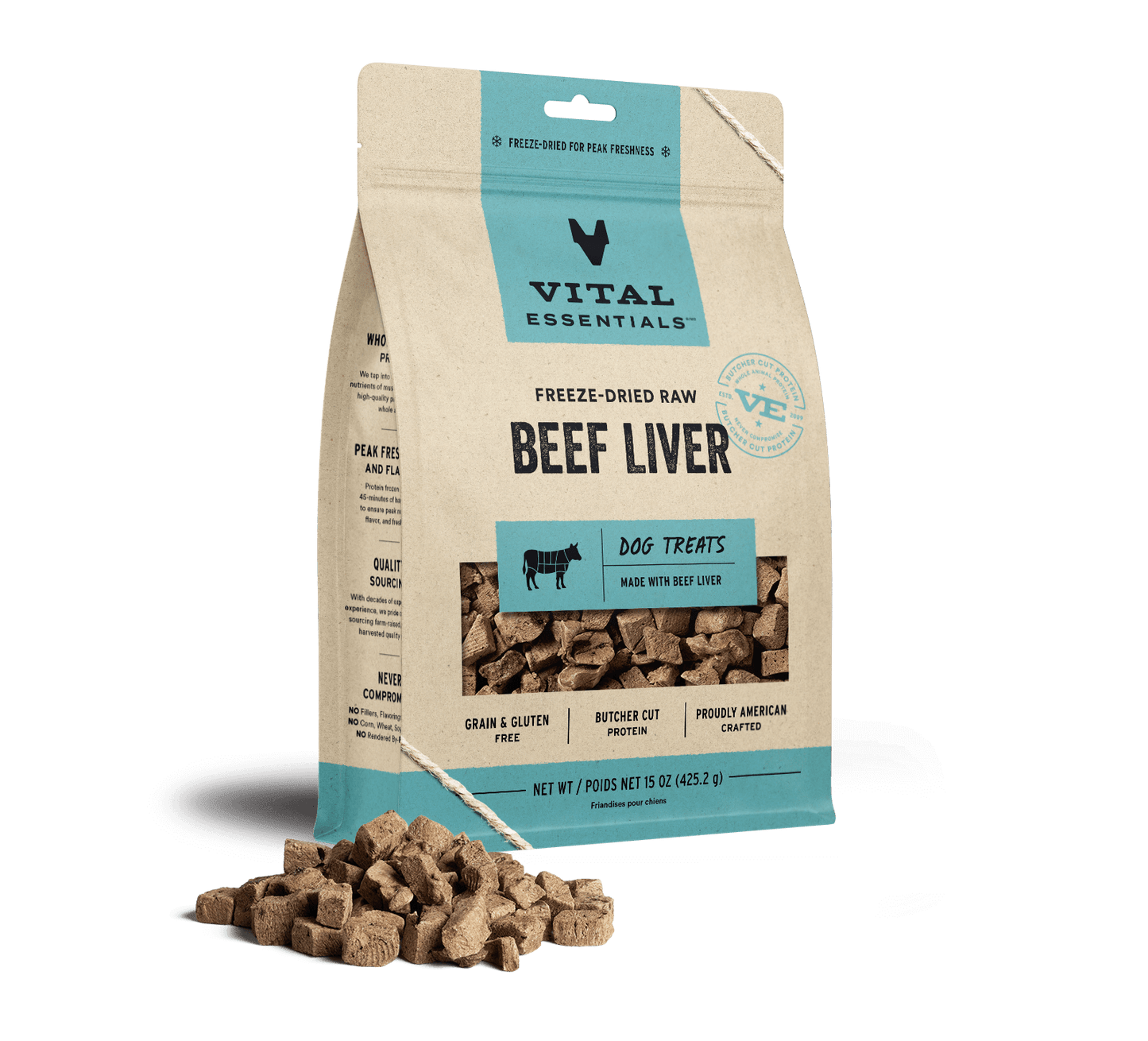 package front vital essentials®_freeze-dried raw_beef liver___dog treats