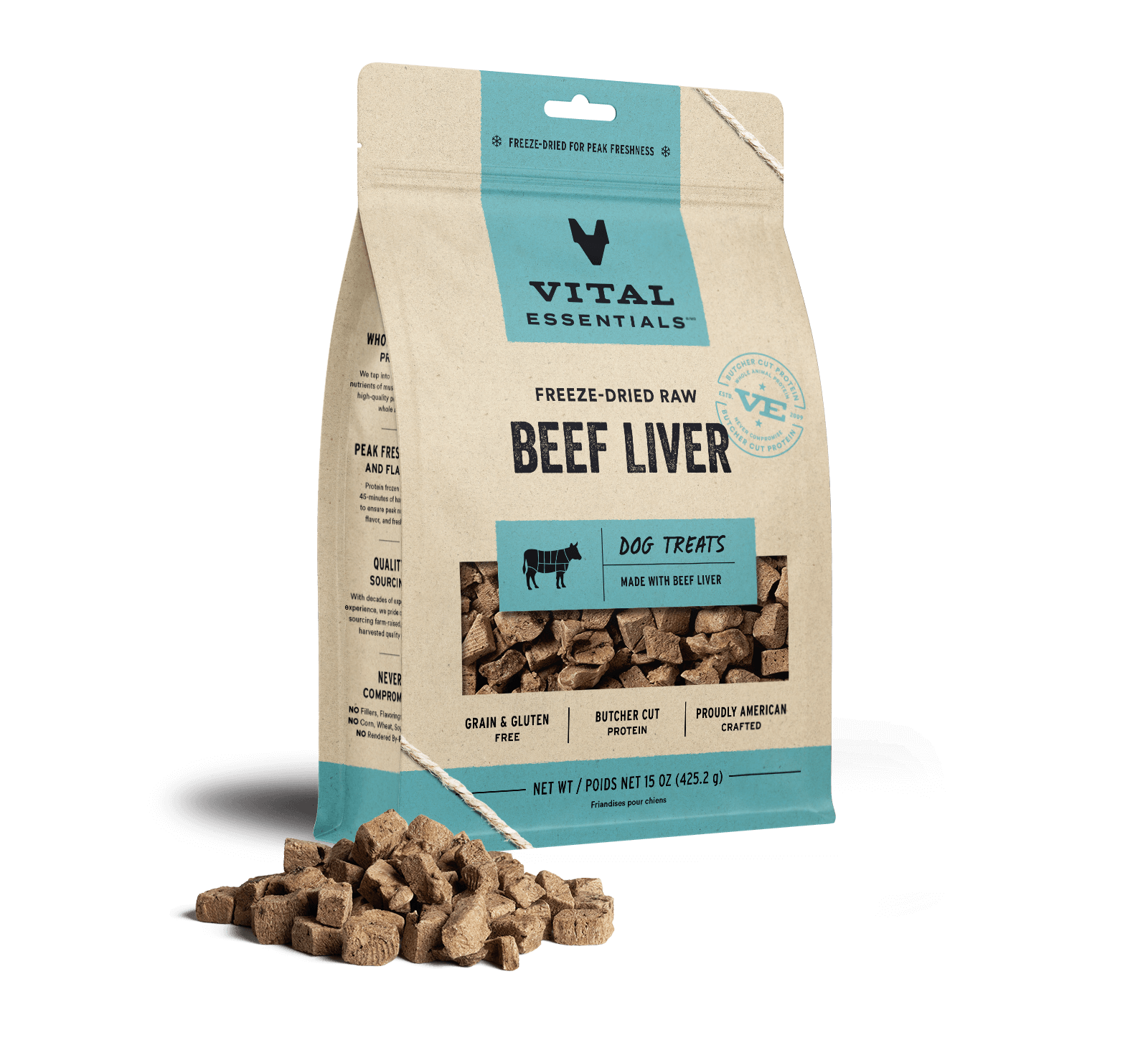 package front vital essentials®_freeze-dried raw_beef liver___dog treats