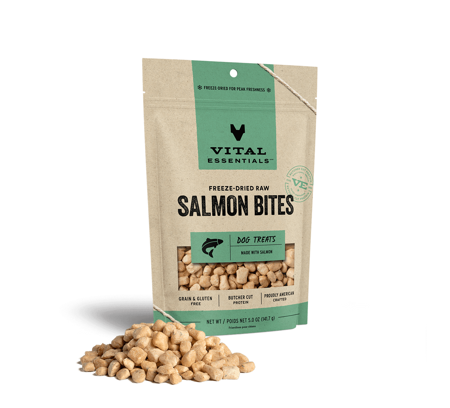 package front vital essentials®_freeze-dried raw_salmon_bites__dog treats