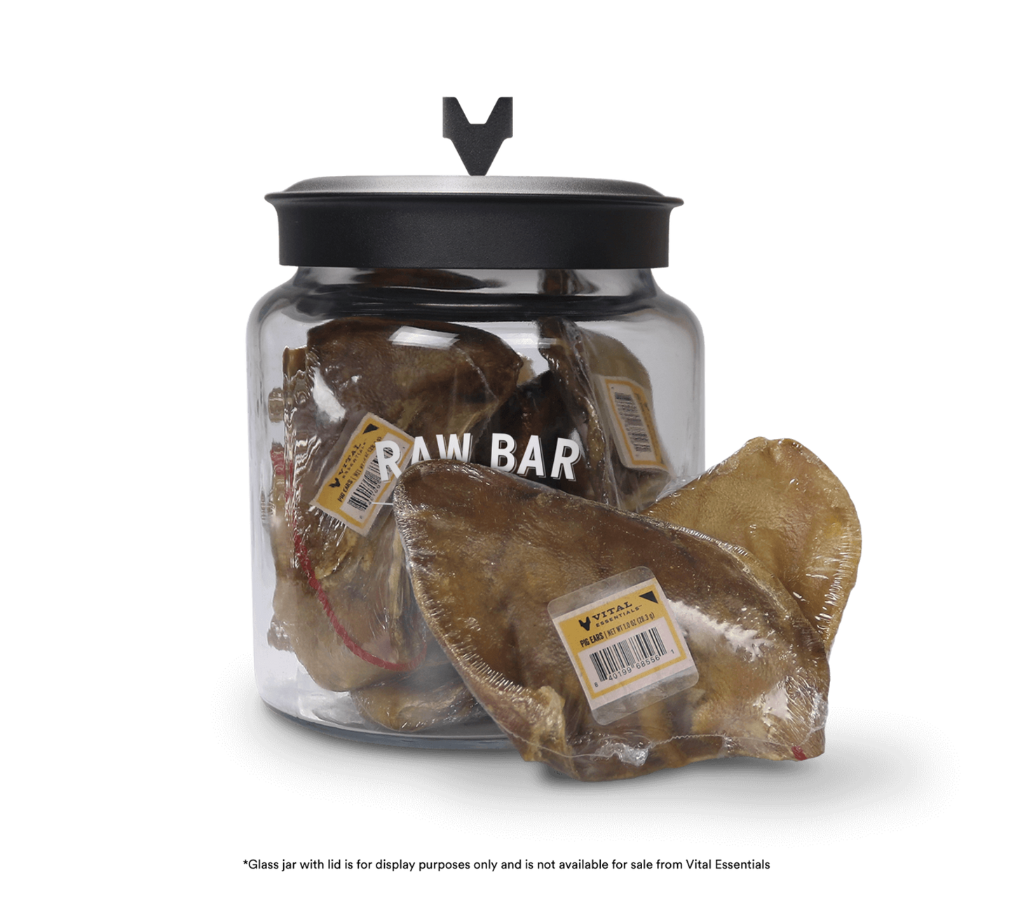 package front vital essentials®_freeze-dried raw bar_pig ears___dog snacks