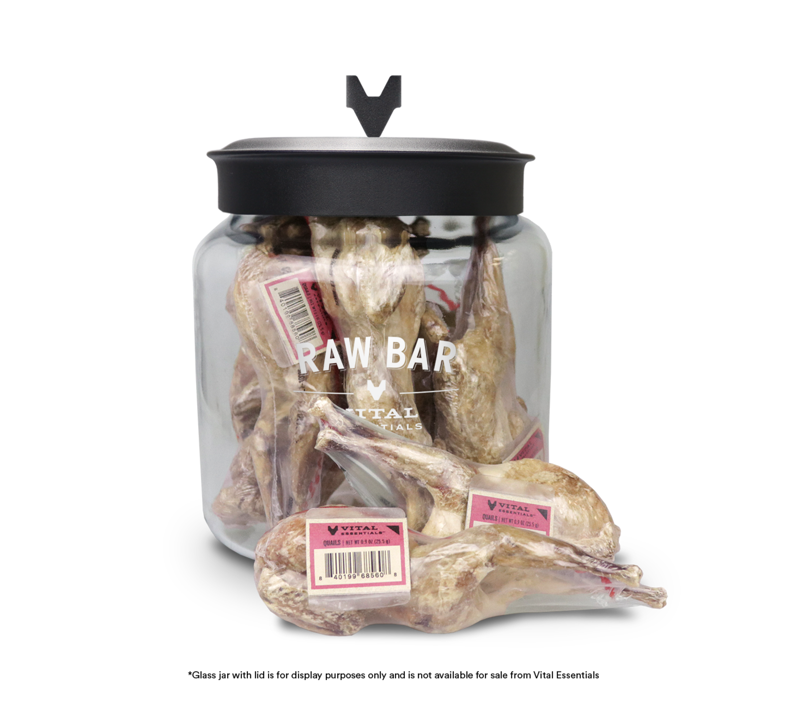 package front vital essentials®_freeze-dried raw bar_quail___dog snacks