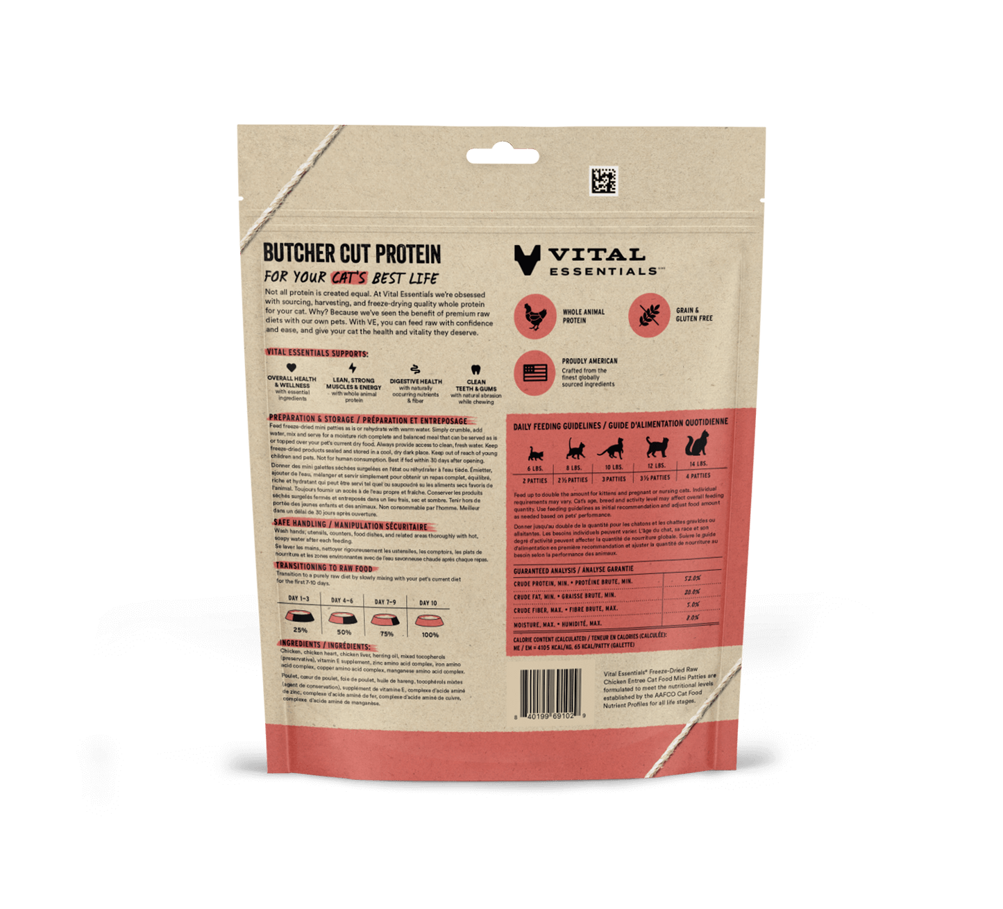 package back vital essentials®_freeze-dried raw_chicken_entree_mini patties_cat food