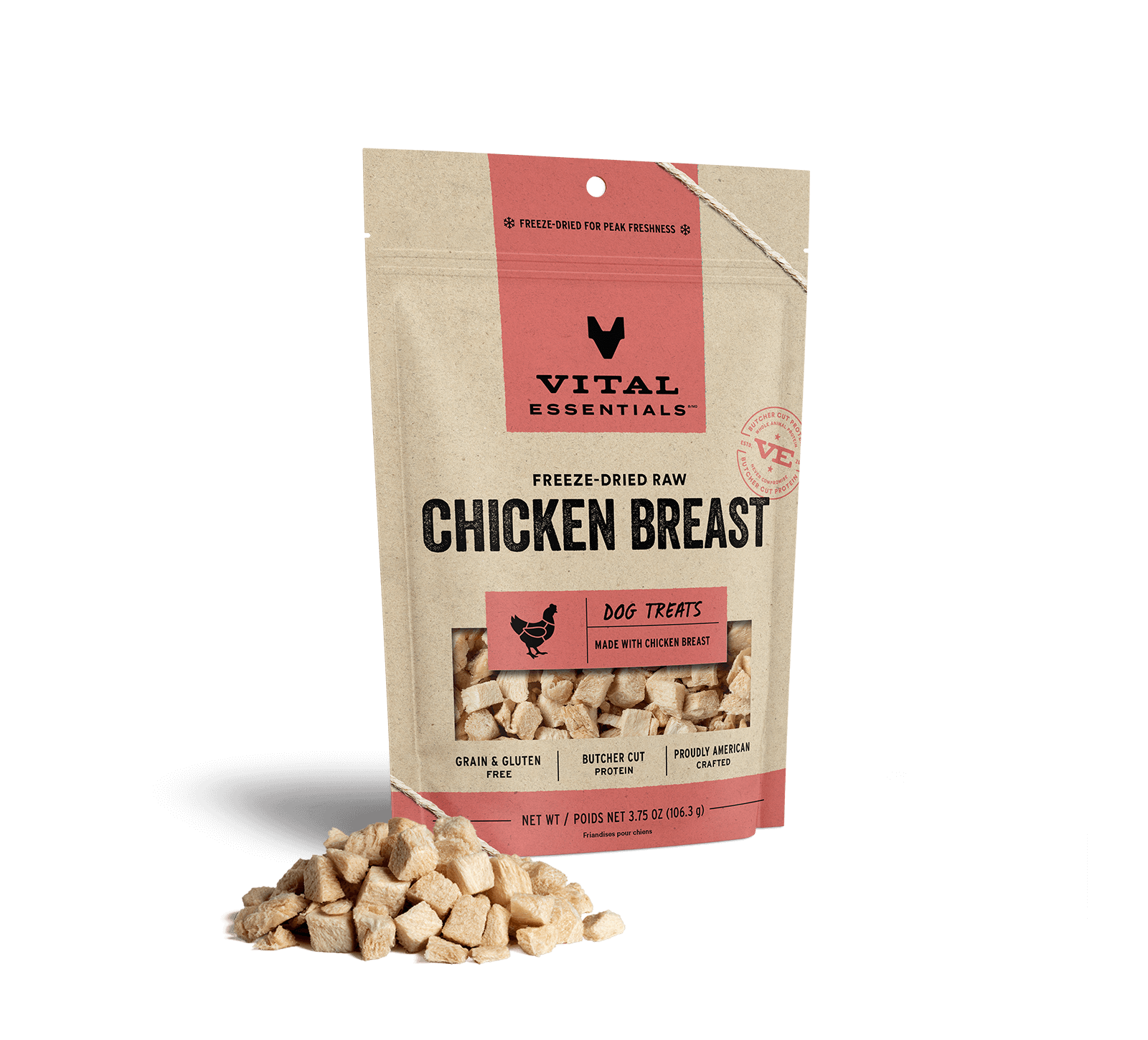 package front vital essentials®_freeze-dried raw_chicken breast___dog treats