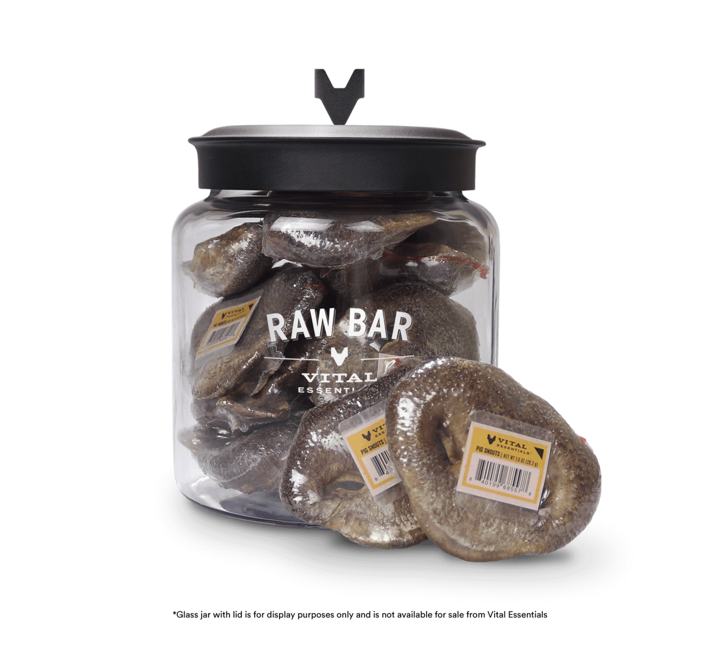 package front vital essentials®_freeze-dried raw bar_pig snouts___dog snacks