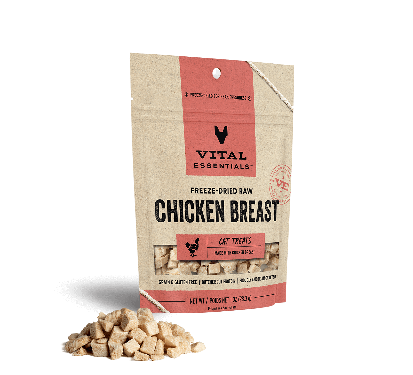 package front vital essentials®_freeze-dried raw_chicken breast___cat treats