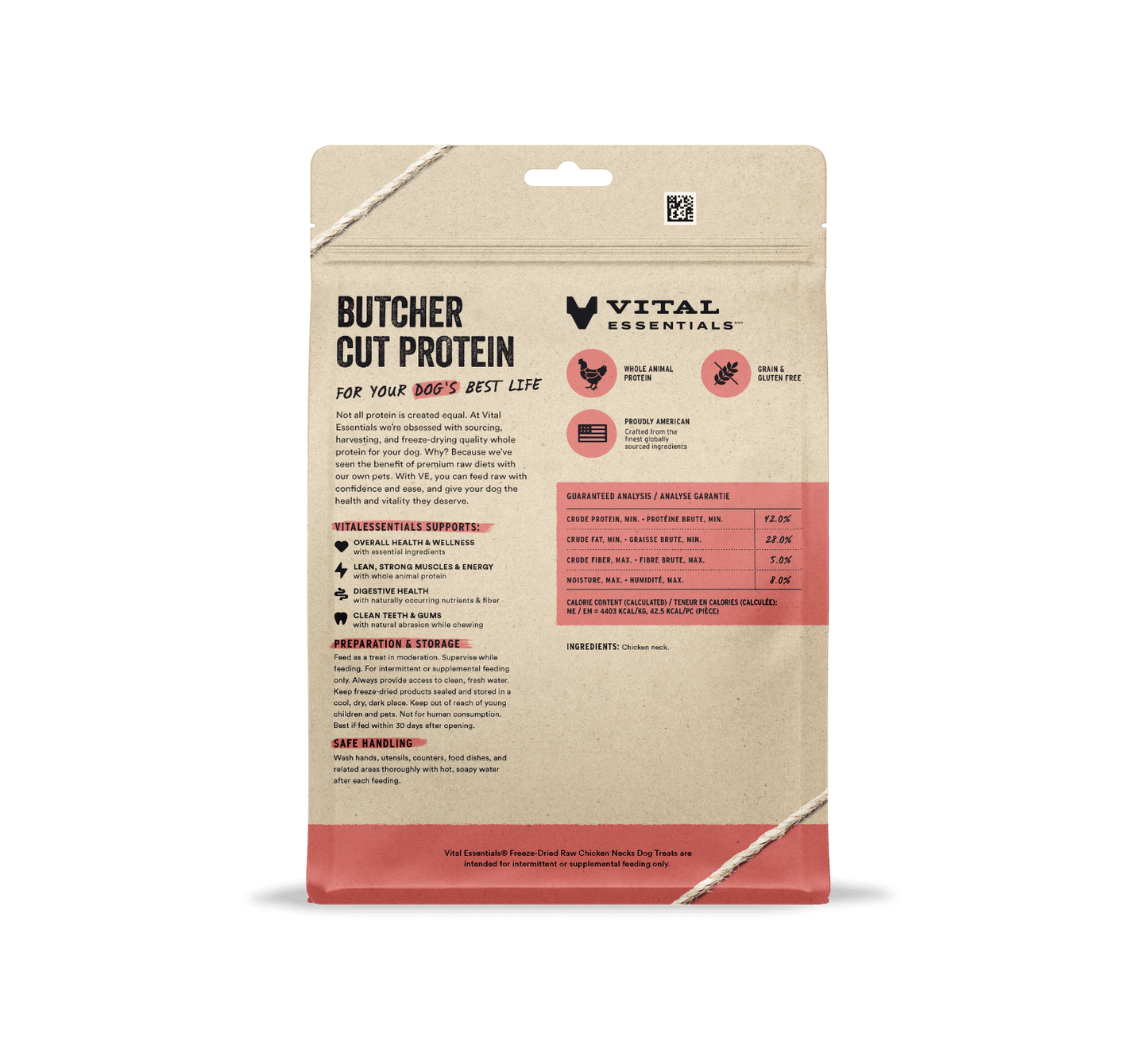 package back vital essentials®_freeze-dried raw_chicken necks___dog treats