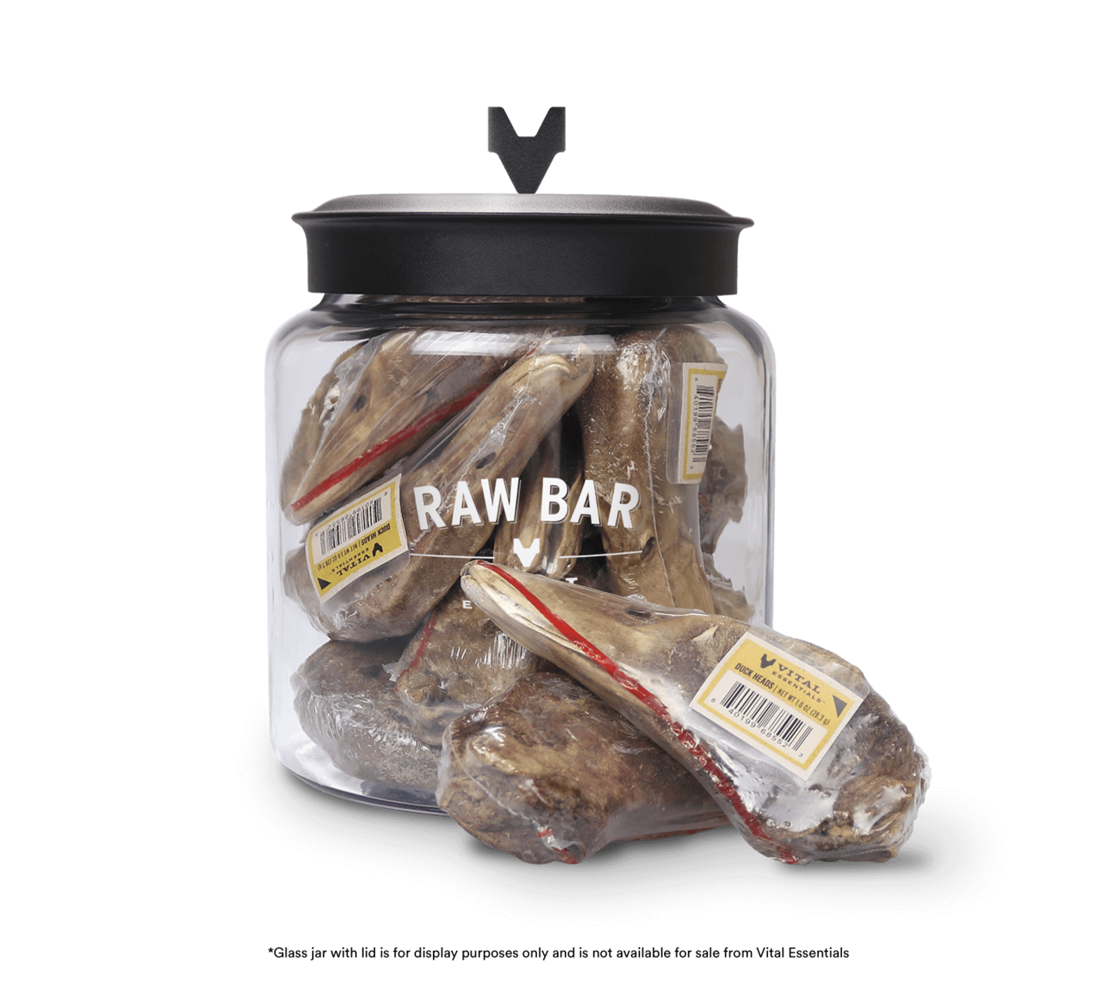 package front vital essentials®_freeze-dried raw bar_duck heads___dog snacks