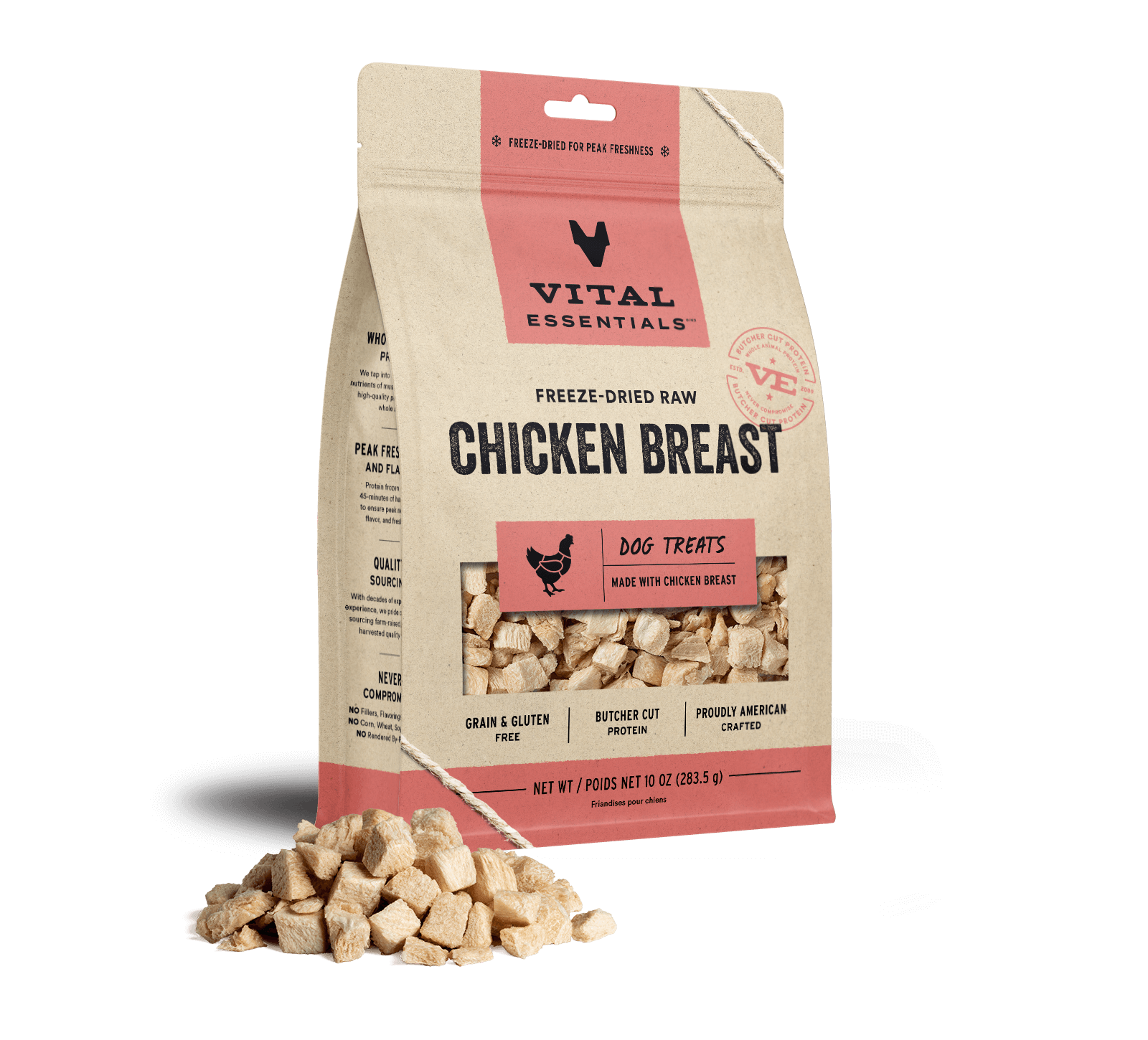 package front vital essentials®_freeze-dried raw_chicken breast___dog treats