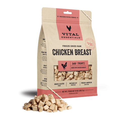 package front vital essentials®_freeze-dried raw_chicken breast___dog treats