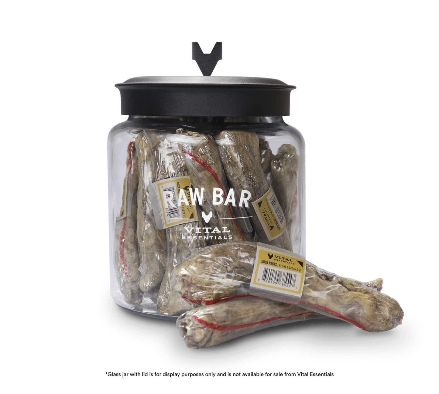 package front vital essentials®_freeze-dried raw bar_duck necks___dog snacks