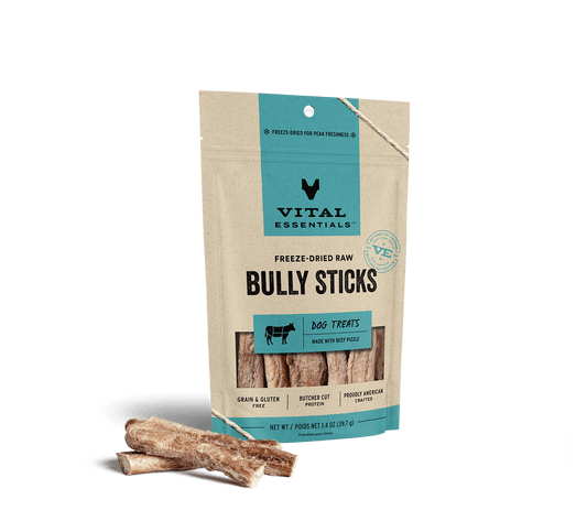 package front vital essentials®_freeze-dried raw_bully sticks___dog treats