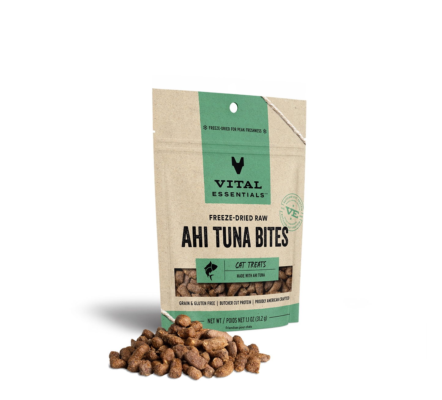 package front vital essentials®_freeze-dried raw_ahi tuna_bites__cat treats