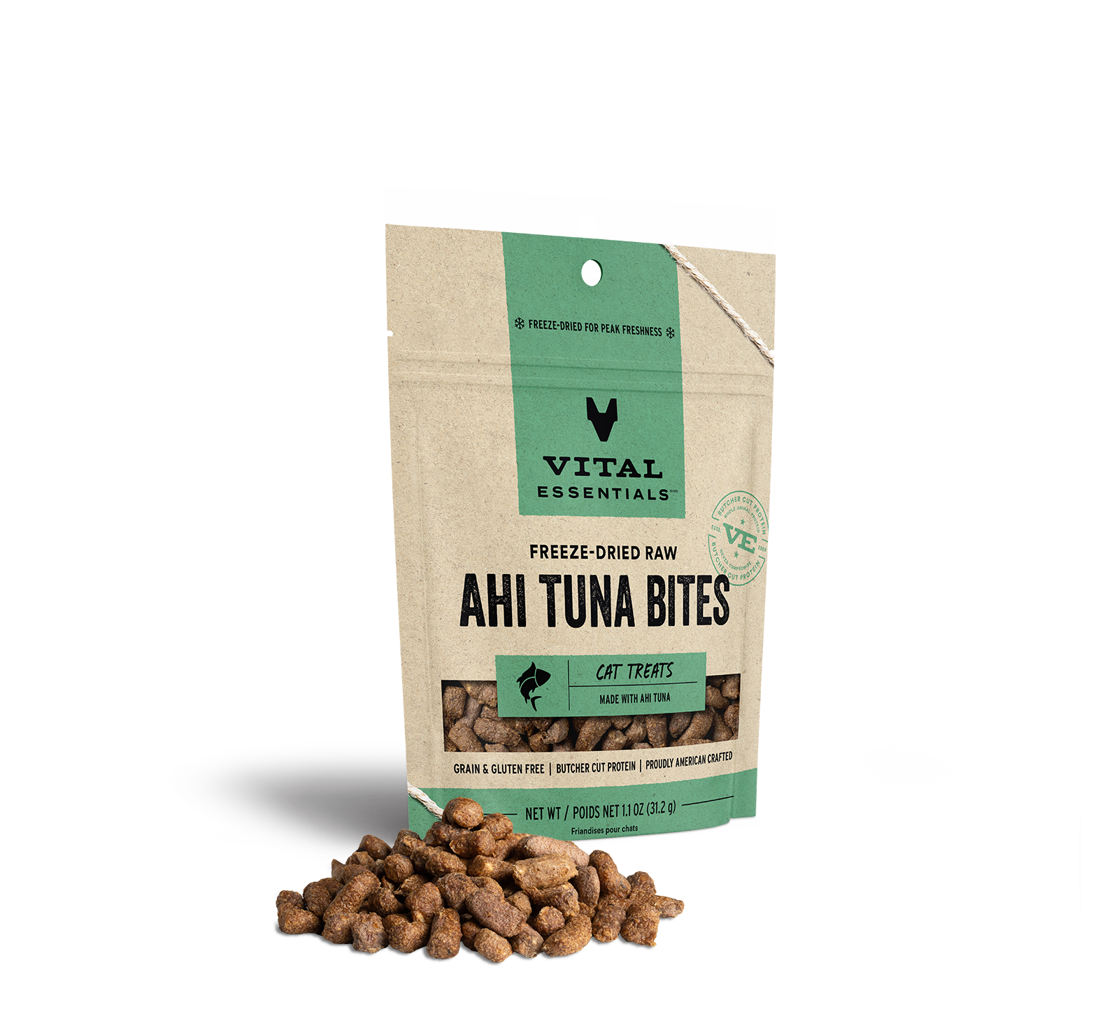 package front vital essentials®_freeze-dried raw_ahi tuna_bites__cat treats