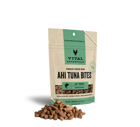 package front vital essentials®_freeze-dried raw_ahi tuna_bites__cat treats