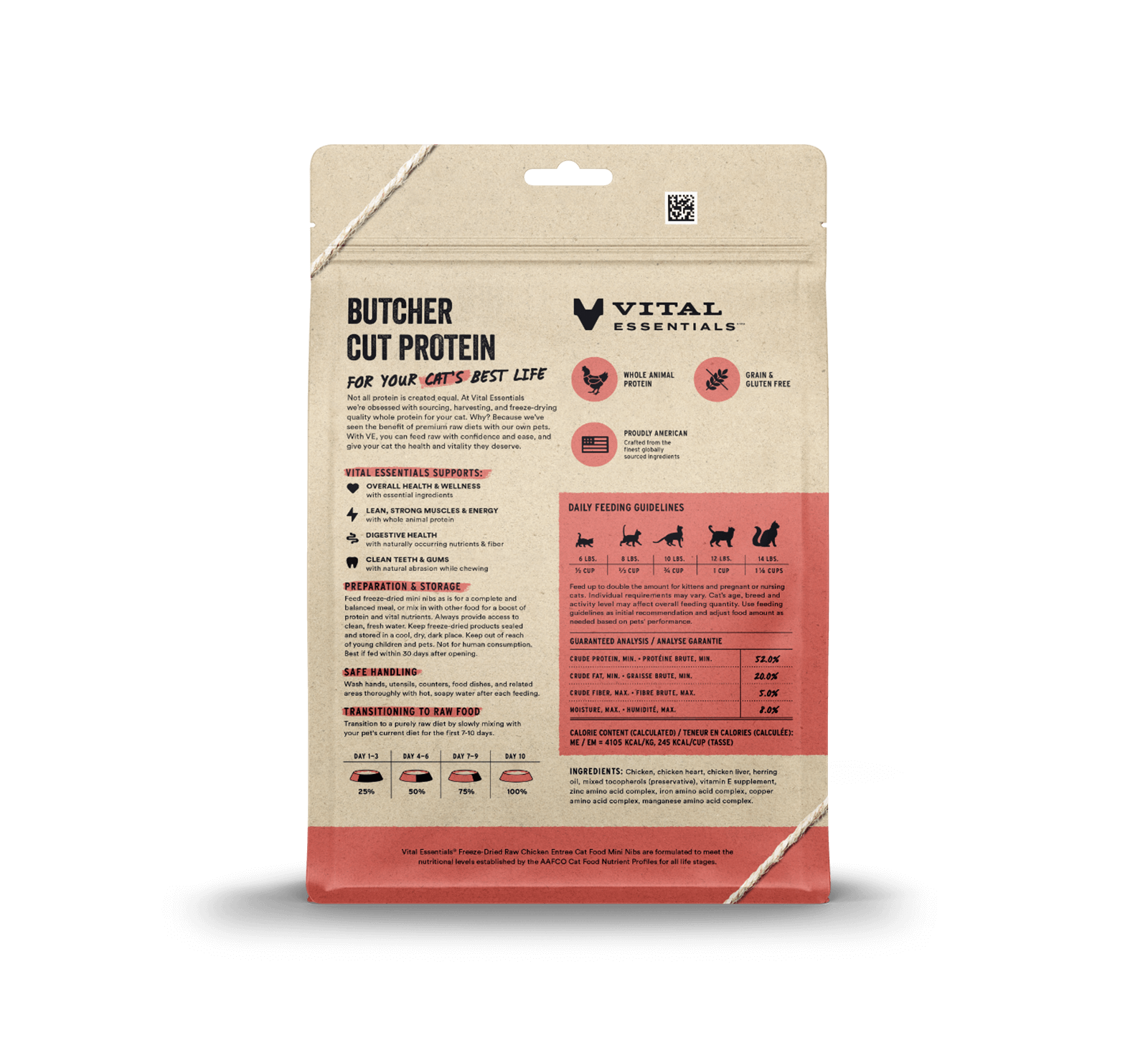 package back vital essentials®_freeze-dried raw_chicken_entree_mini nibs_cat food