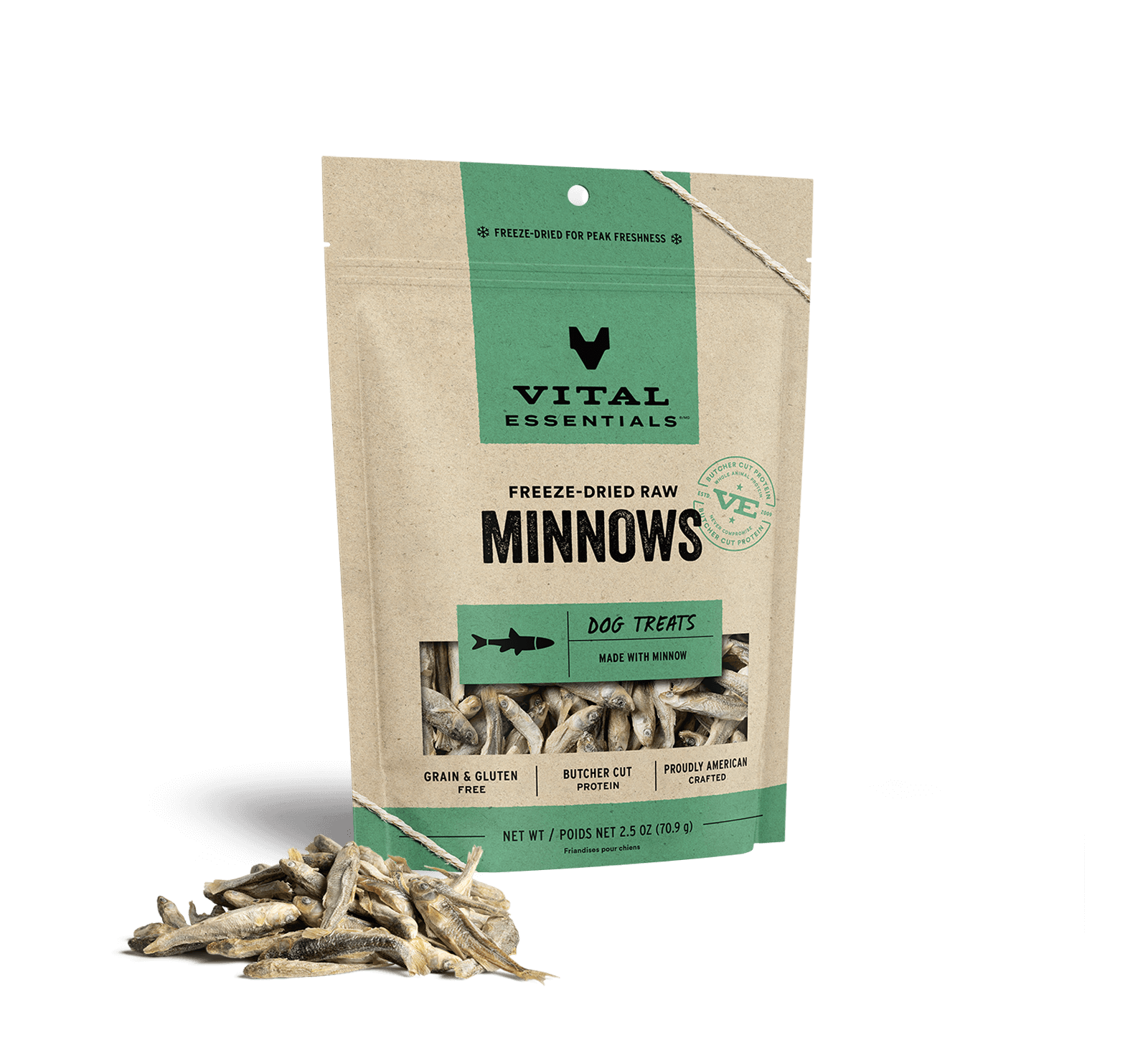 package front vital essentials®_freeze-dried raw_minnows___dog treats