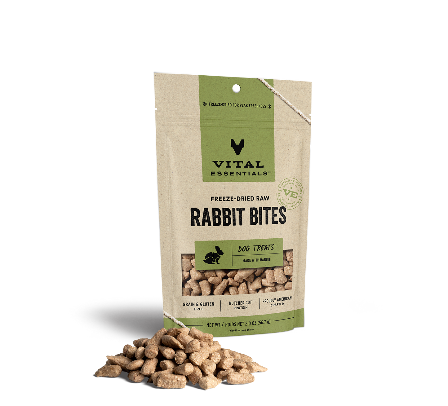 package front vital essentials®_freeze-dried raw_rabbit_bites__dog treats