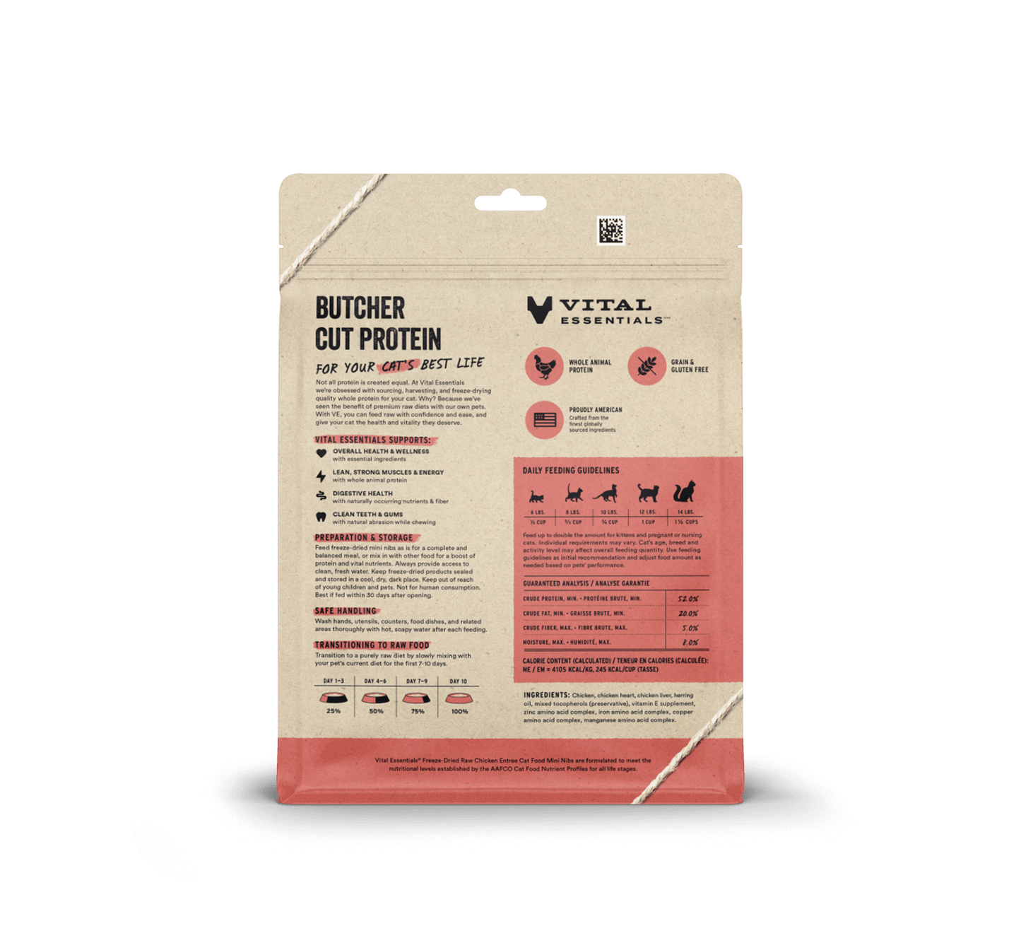 package back vital essentials®_freeze-dried raw_chicken_entree_mini nibs_cat food