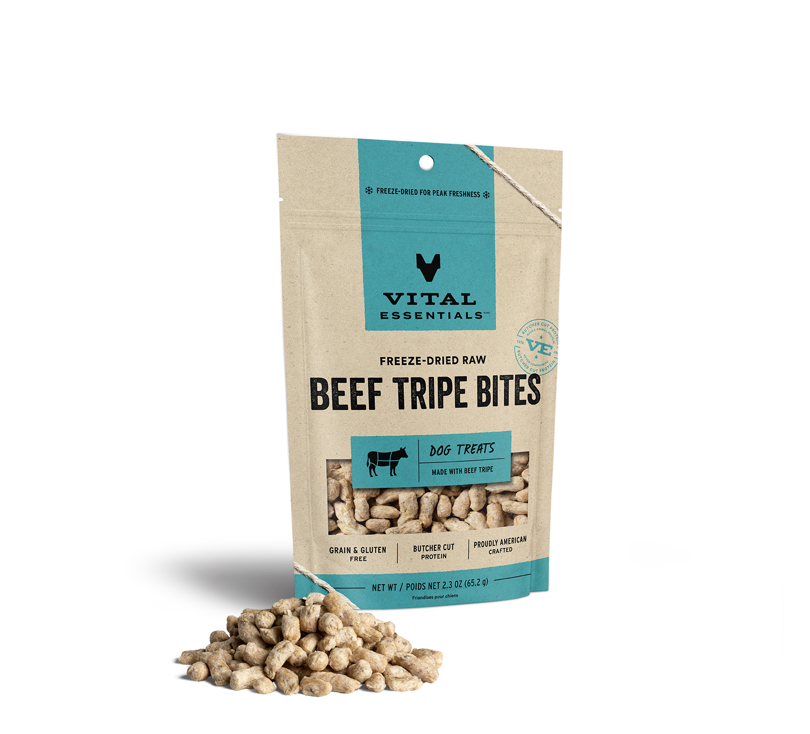 package front vital essentials®_freeze-dried raw_beef tripe_bites__dog treats