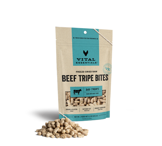 package front vital essentials®_freeze-dried raw_beef tripe_bites__dog treats