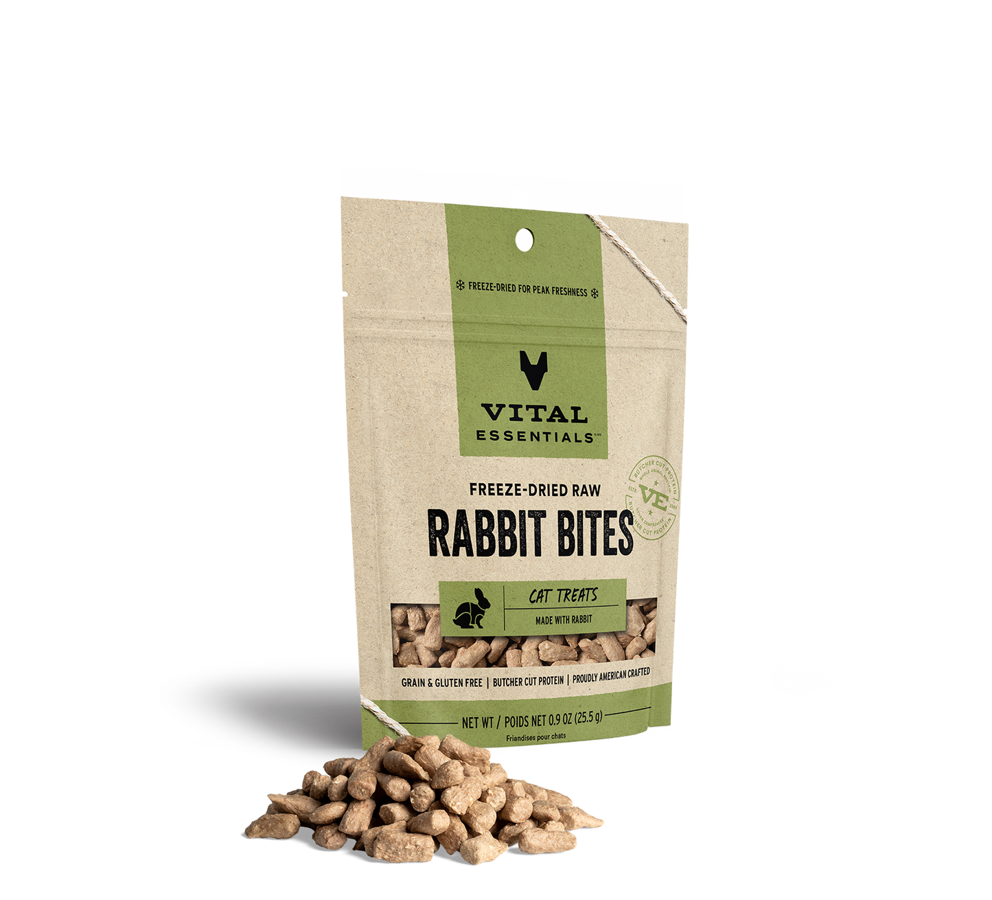 package front vital essentials®_freeze-dried raw_rabbit_bites__cat treats