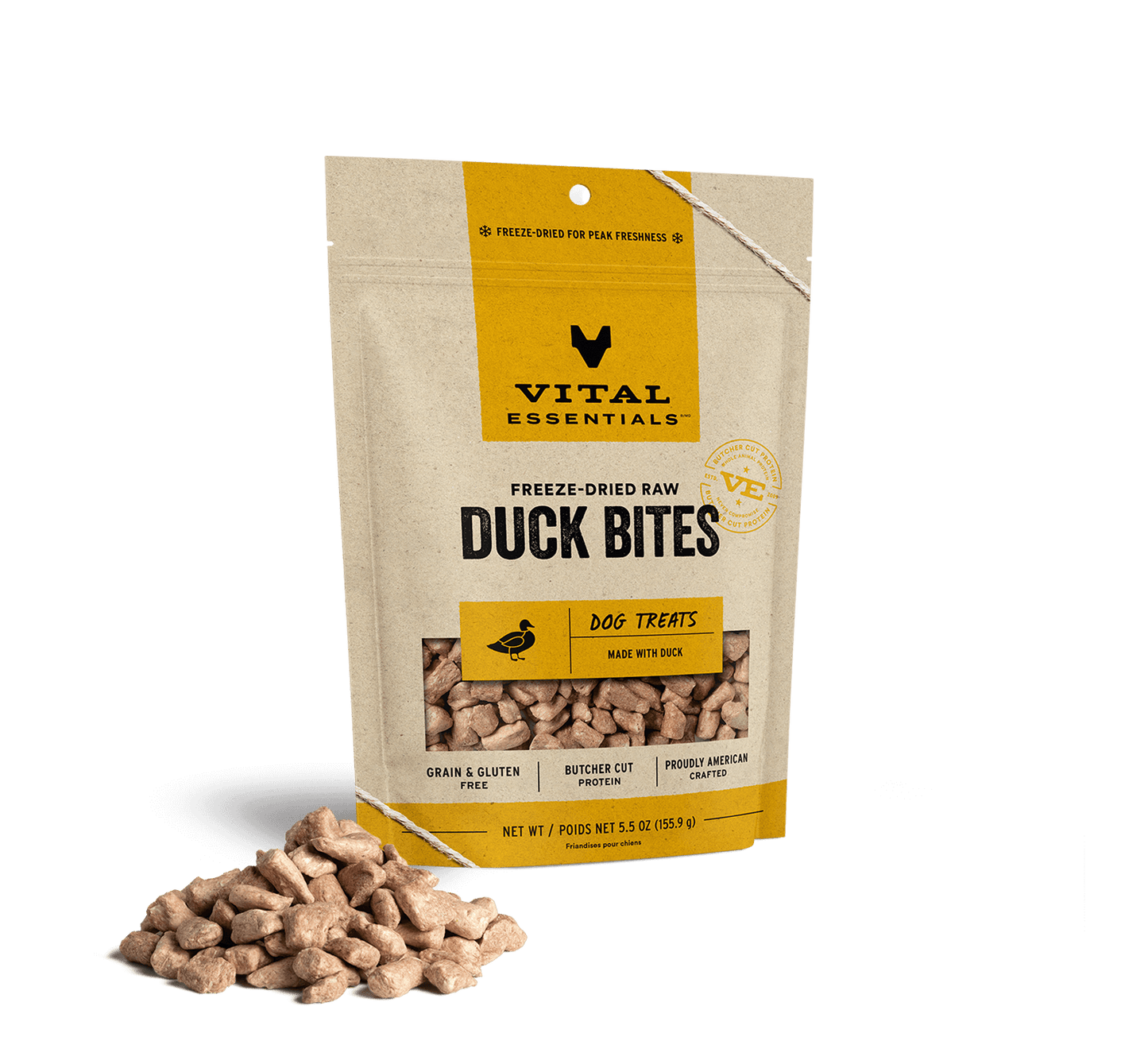 package front vital essentials®_freeze-dried raw_duck_bites__dog treats