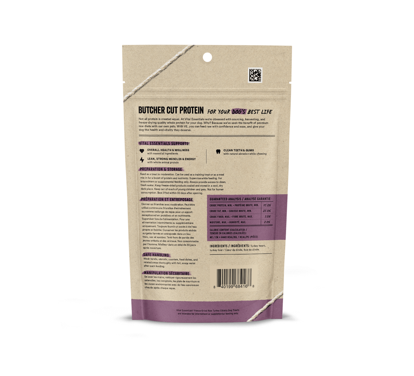 package back vital essentials®_freeze-dried raw_turkey giblets___dog treats